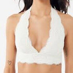 Urban Outfitters Out From Under Ivory Lace Halter Bralette Women's size M